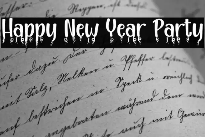Happy New Year Party Font examples