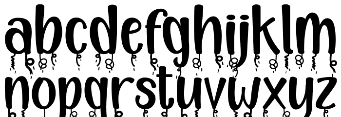 Happy New Year Party Font LOWERCASE