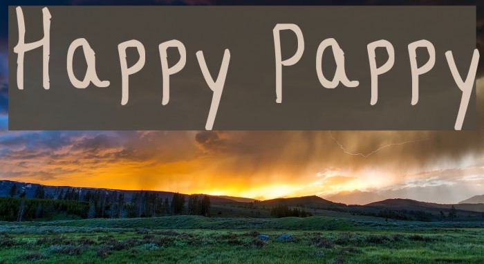 Happy Pappy Font examples