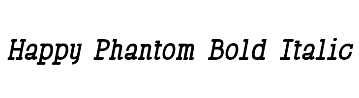 Happy Phantom Bold Italic Font