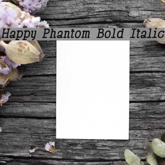 Happy Phantom Bold Italic Font examples