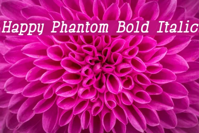 Happy Phantom Bold Italic Example 3