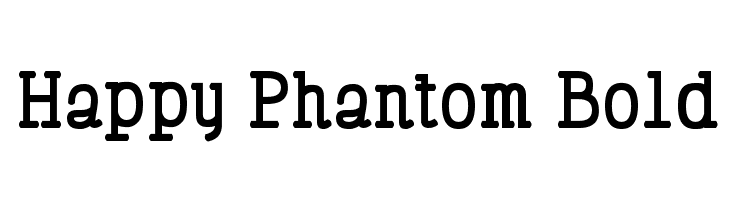 Happy Phantom Bold  Скачать бесплатные шрифты
