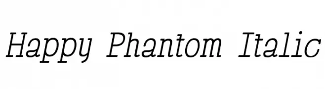 Happy Phantom Italic  Fuentes Gratis Descargar