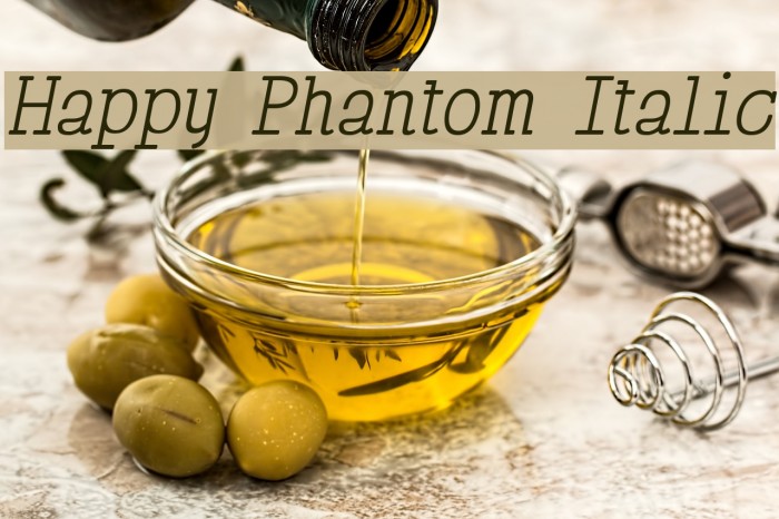 Happy Phantom Italic Font examples