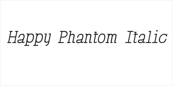Happy Phantom Italic Logo