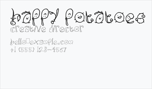 Happy Potatoes Business Card