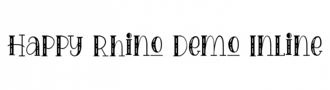 Happy Rhino Demo Inline  नि: शुल्क फ़ॉन्ट्स डाउनलोड