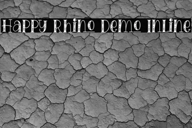 Happy Rhino Demo Inline Font examples