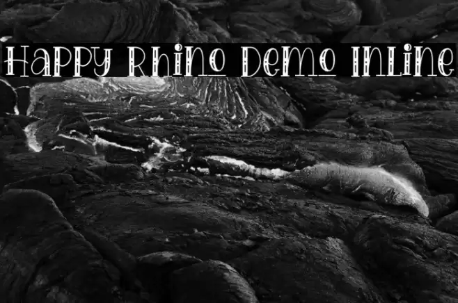 Happy Rhino Demo Inline Font examples