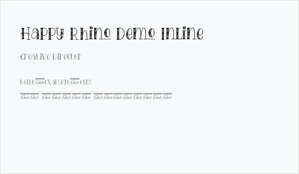 Happy Rhino Demo Inline Business Card