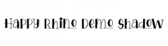 Happy Rhino Demo Shadow  नि: शुल्क फ़ॉन्ट्स डाउनलोड