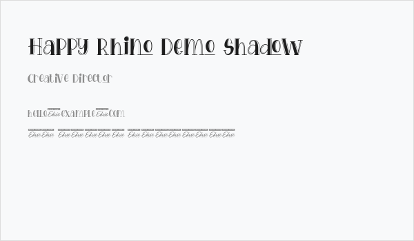 Happy Rhino Demo Shadow Business Card