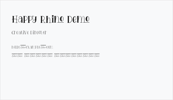 Happy Rhino Demo Business Card