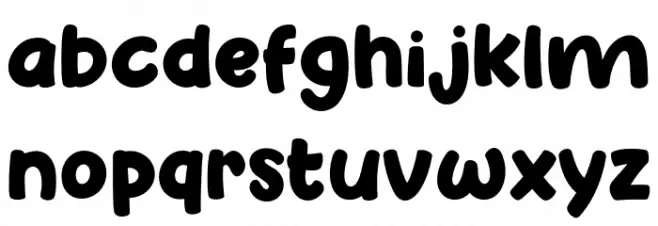 Happy School Font LOWERCASE