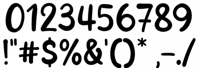 Happy Selfie Font OTHER CHARS