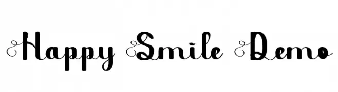 Happy Smile Demo  नि: शुल्क फ़ॉन्ट्स डाउनलोड
