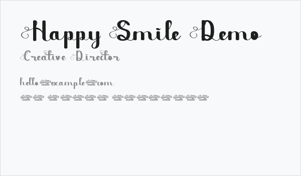 Happy Smile Demo Business Card