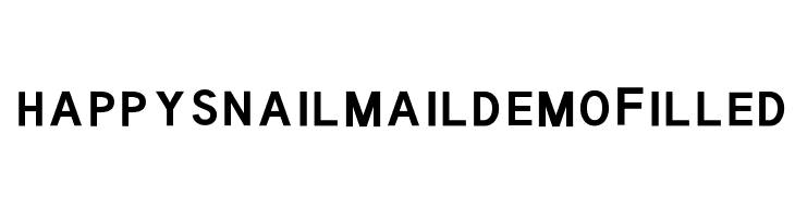 Happy Snail Mail DEMO Filled Font