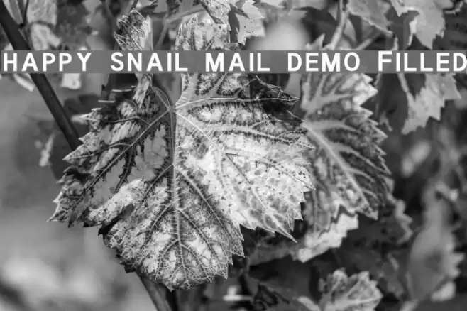Happy Snail Mail DEMO Filled Font examples