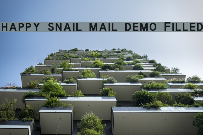 Happy Snail Mail DEMO Filled Font examples