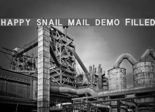 Happy Snail Mail DEMO Filled Font examples