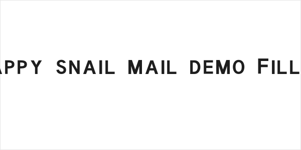 Happy Snail Mail DEMO Filled Logo