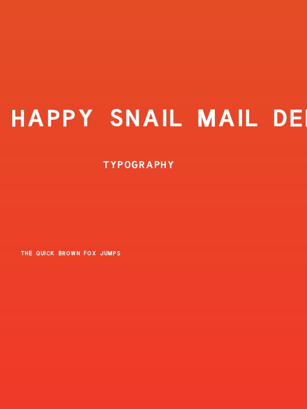 Happy Snail Mail DEMO Filled Poster
