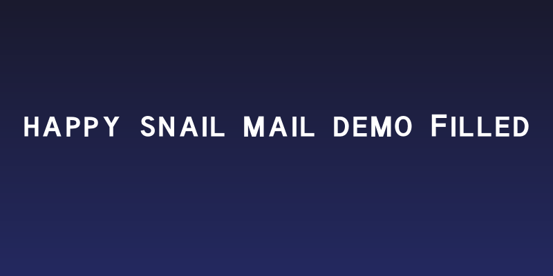 Happy Snail Mail DEMO Filled Social Header
