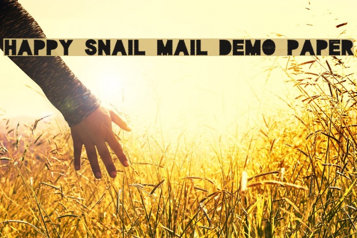 Happy Snail Mail DEMO Paper Font examples