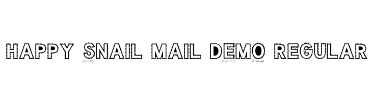 Happy Snail Mail DEMO Regular फ़ॉन्ट