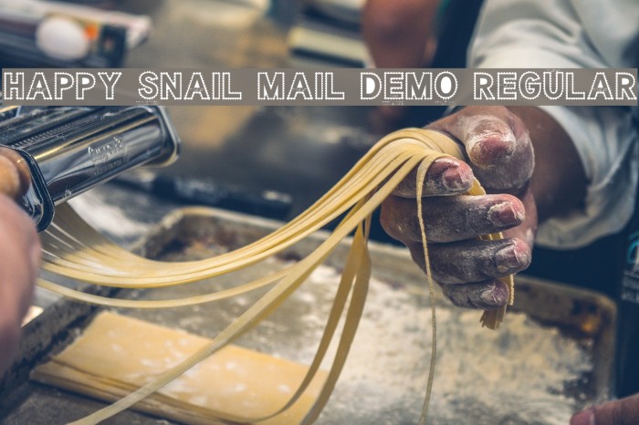 Happy Snail Mail DEMO Regular फ़ॉन्ट examples