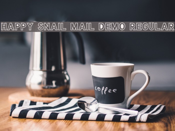 Happy Snail Mail DEMO Regular फ़ॉन्ट examples