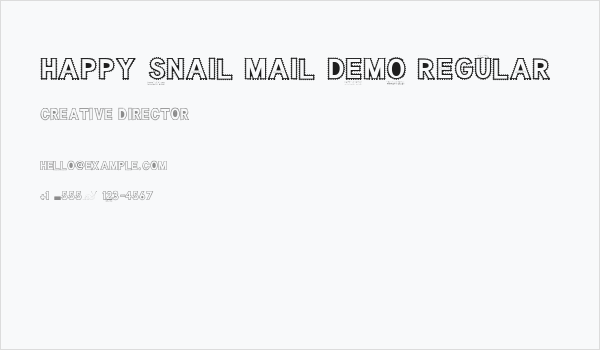 Happy Snail Mail DEMO Regular Business Card