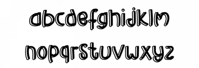 Happy Sport Schriftart Kleinbuchstaben