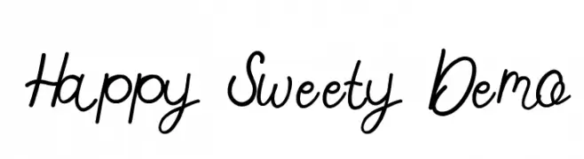 Happy Sweety Demo  नि: शुल्क फ़ॉन्ट्स डाउनलोड