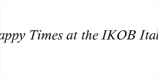 Happy Times at the IKOB Italic Logo