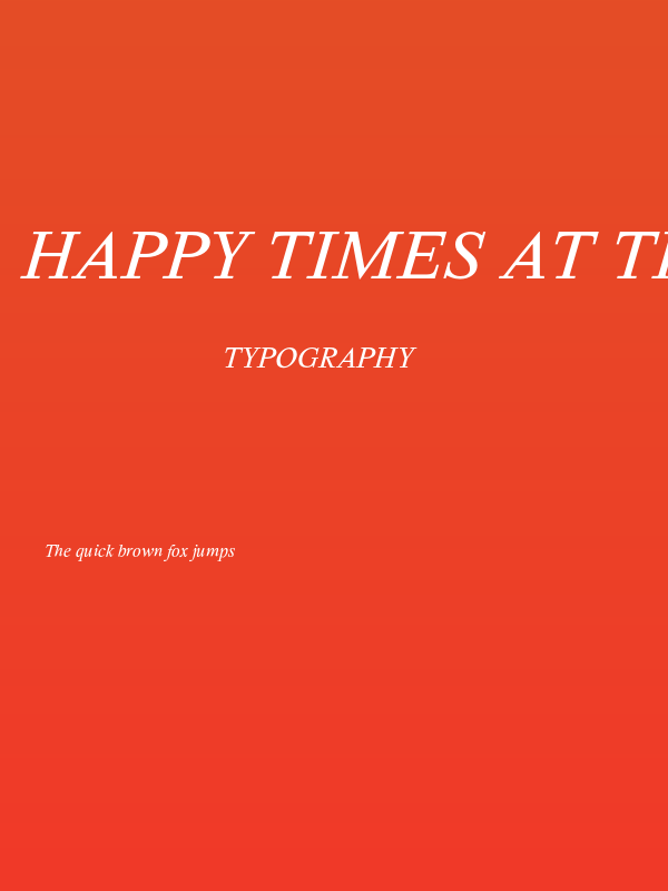 Happy Times at the IKOB Italic Poster