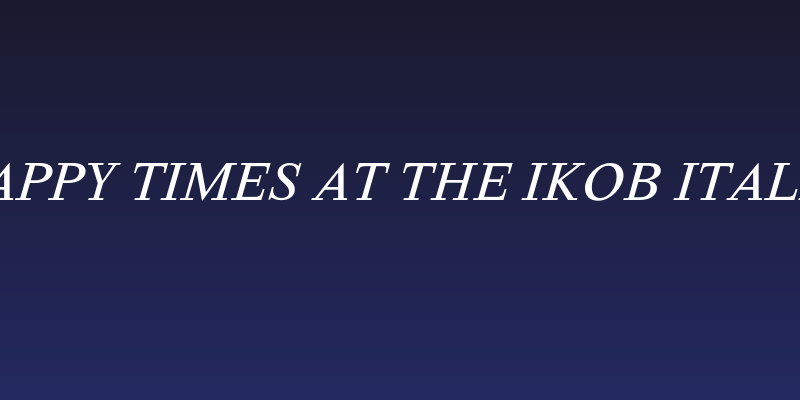 Happy Times at the IKOB Italic Social Header