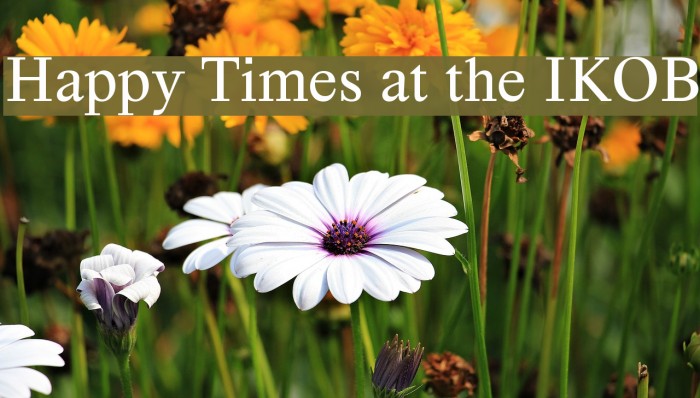 Happy Times at the IKOB Font examples