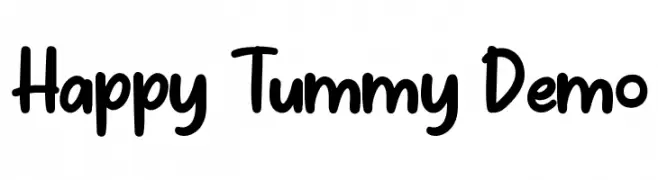 Happy Tummy Demo  Frei Schriftart Herunterladen