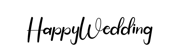 Happy Wedding  Fuentes Gratis Descargar