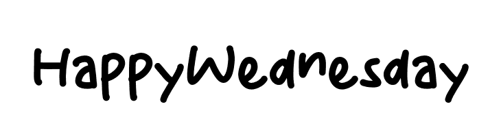 Happy Wednesday  Frei Schriftart Herunterladen