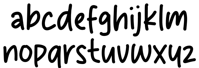 Happy Work Font LOWERCASE