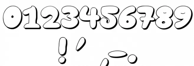 Happy brown cat shadow フォント その他の文字