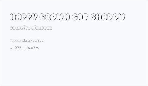 Happy brown cat shadow Business Card