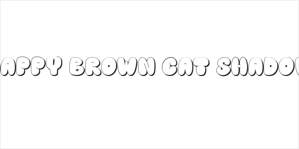 Happy brown cat shadow Logo