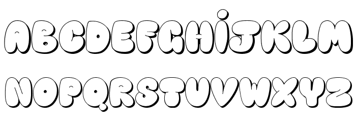 Happy brown cat shadow Font LOWERCASE