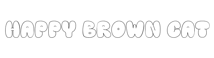 Happy brown. Шрифт Comic Cat Regular.