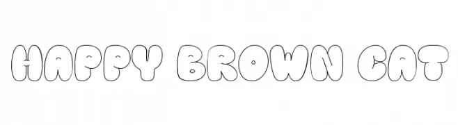 Happy brown cat  Frei Schriftart Herunterladen